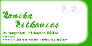 monika milkovics business card