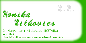 monika milkovics business card